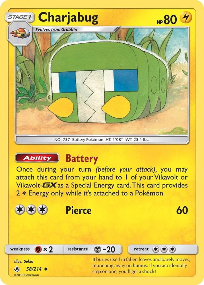 Charjabug 58/214 (SM - Unbroken Bonds)  | Good Games Adelaide SA