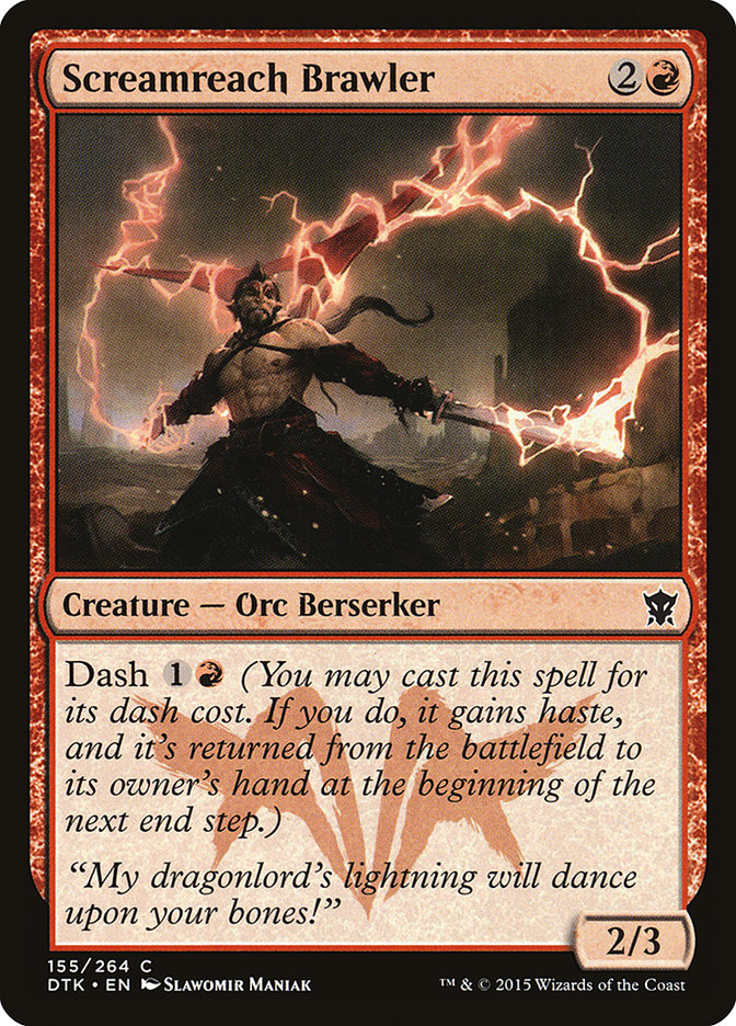 Screamreach Brawler 155 (Dragons of Tarkir)  - Foil | Good Games Adelaide SA