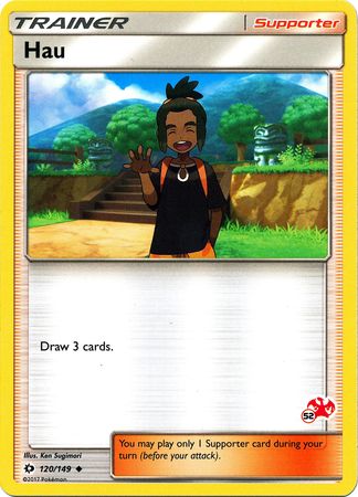 Hau (120/149) (Charizard Stamp #52) [Battle Academy 2020] | Good Games Adelaide SA