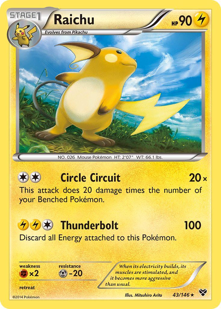 Raichu (43/146) [XY: Base Set] | Good Games Adelaide SA