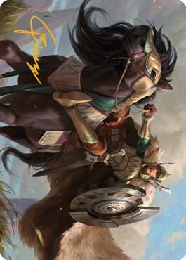 Knight of Dawns Light Art Card Gold Stamped Signature 10 (Art Series: Dominaria United)  | Good Games Adelaide SA