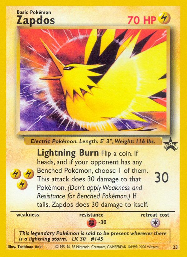 Zapdos (23) [Wizards of the Coast: Black Star Promos] | Good Games Adelaide SA