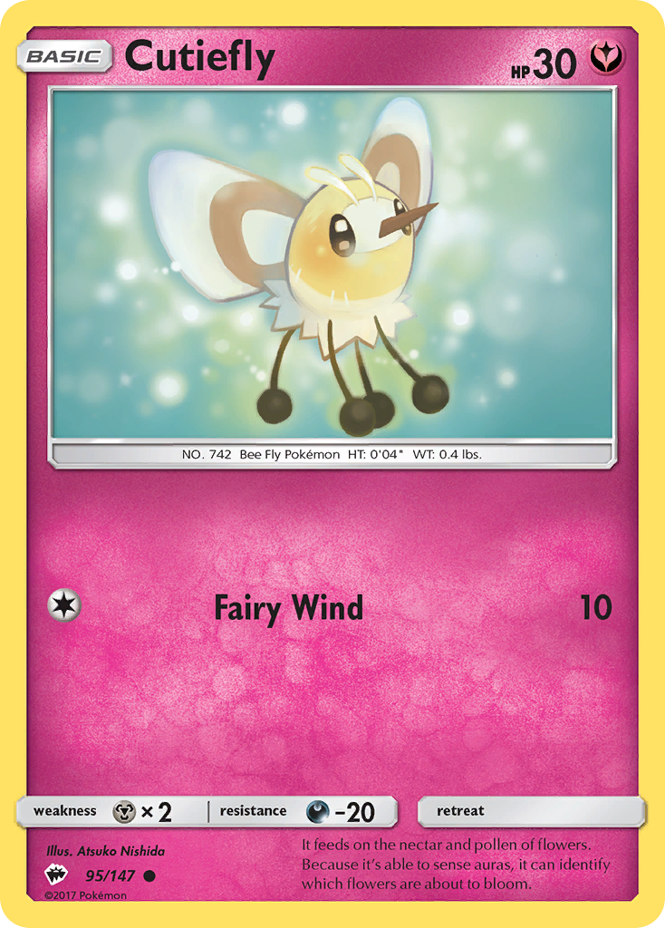 Cutiefly (95/147) [Sun & Moon: Burning Shadows] | Good Games Adelaide SA