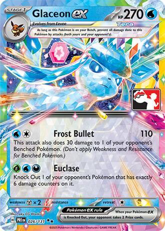 Glaceon ex Series 7 026/131 (Prize Pack Series Cards)  - Holofoil | Good Games Adelaide SA