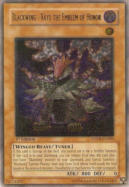 Blackwing - Vayu the Emblem of Honor (UTR) [ANPR-EN005] Ultimate Rare | Good Games Adelaide SA