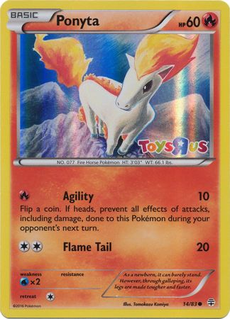 Ponyta (14/83) (Toys R Us Promo) [XY: Generations] | Good Games Adelaide SA
