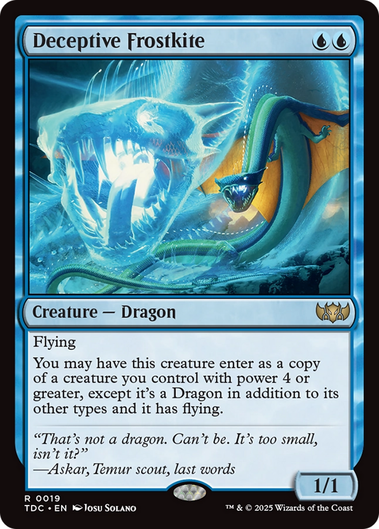 Deceptive Frostkite [Tarkir: Dragonstorm Commander] | Good Games Adelaide SA