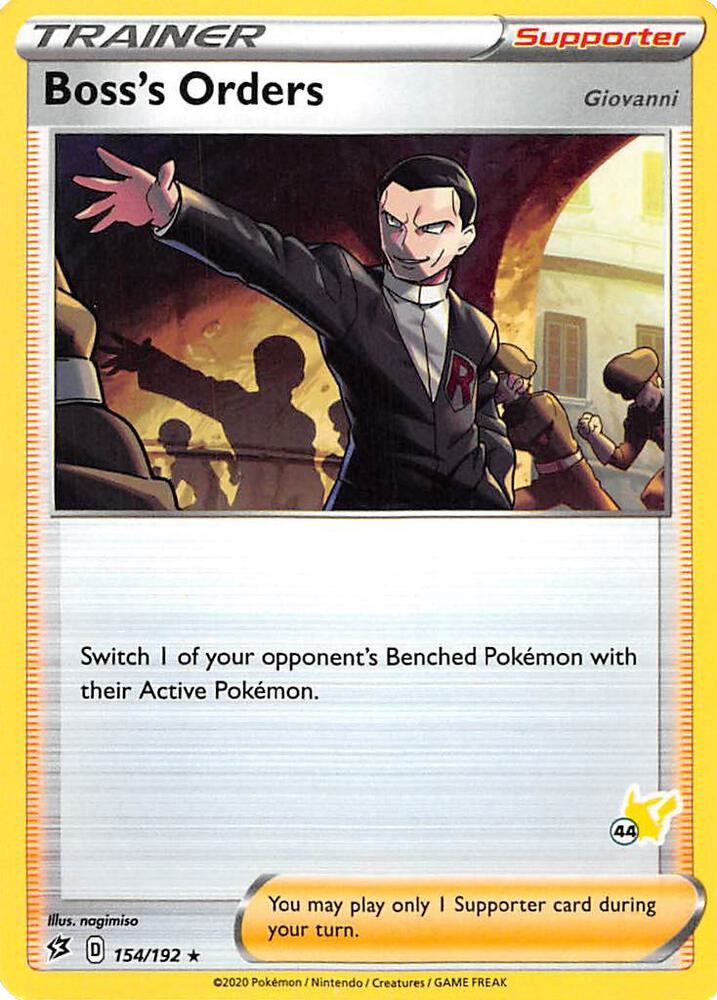 Boss's Orders 44 Pikachu Stamped 154/192 (Battle Academy 2022)  | Good Games Adelaide SA