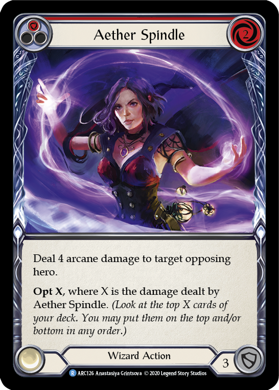 Aether Spindle (Red) [U-ARC126] Unlimited Rainbow Foil | Good Games Adelaide SA