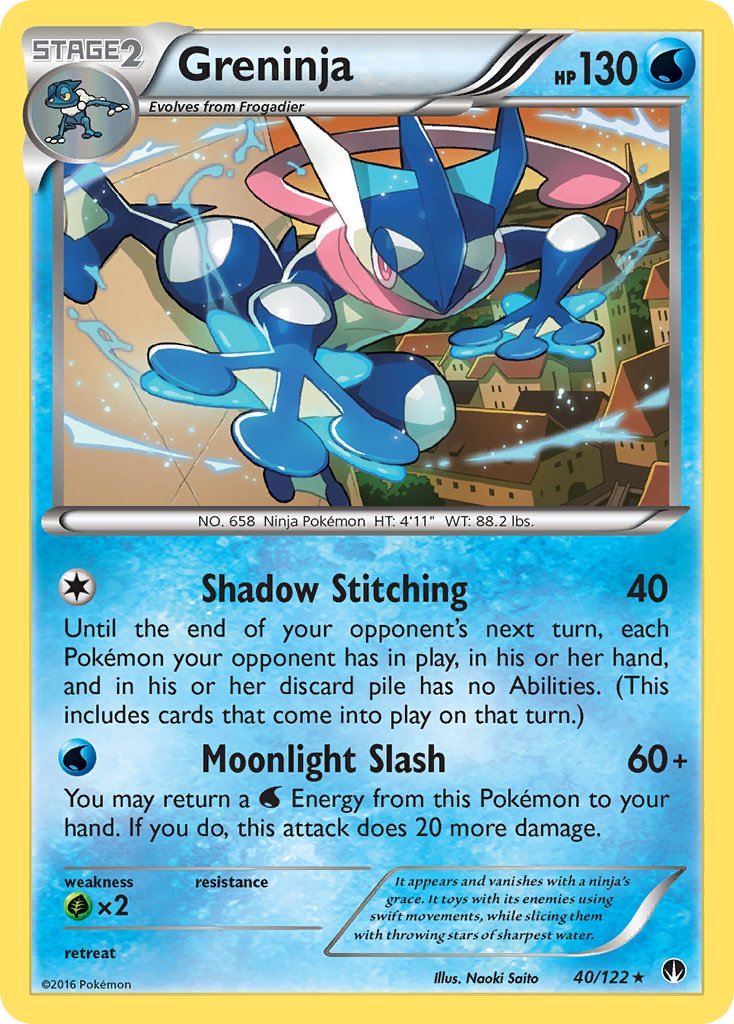 Greninja (40/122) (Theme Deck Exclusive) [XY: BREAKpoint] | Good Games Adelaide SA
