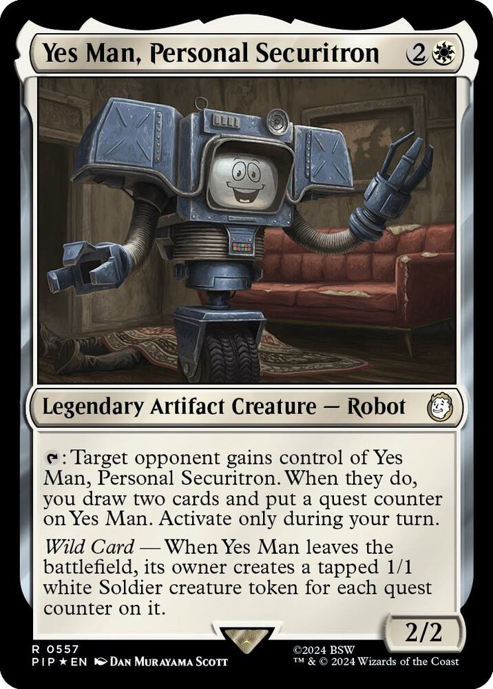 Yes, Man Personal Securitron 557 (Universes Beyond: Fallout)  - Foil | Good Games Adelaide SA