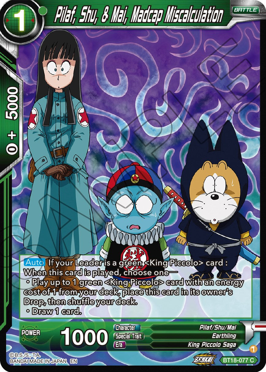 Pilaf, Shu, & Mai, Madcap Miscalculation (BT18-077) [Dawn of the Z-Legends] | Good Games Adelaide SA