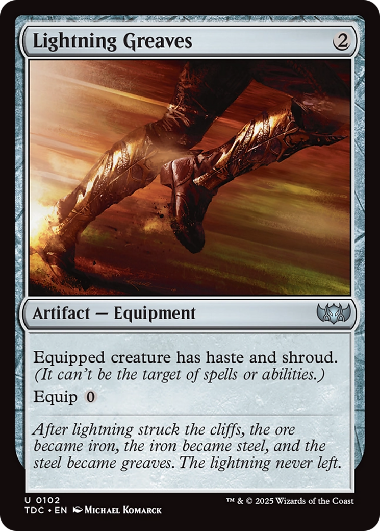 Lightning Greaves [Tarkir: Dragonstorm Commander] | Good Games Adelaide SA
