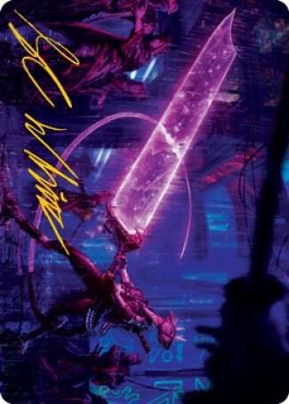 Enormous Energy Blade Art Card Gold Stamped Signature 16 (Art Series: Kamigawa: Neon Dynasty)  | Good Games Adelaide SA