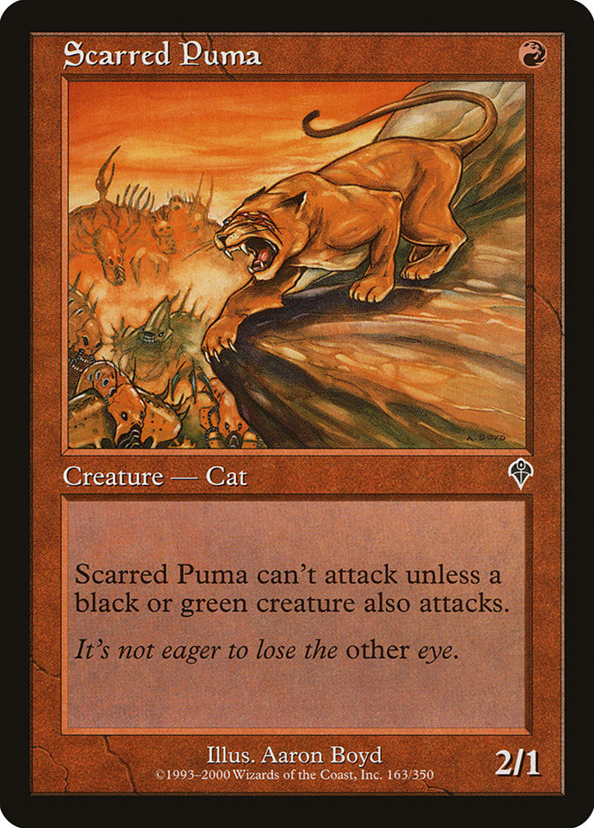 Scarred Puma 163 (Invasion)  - Foil | Good Games Adelaide SA