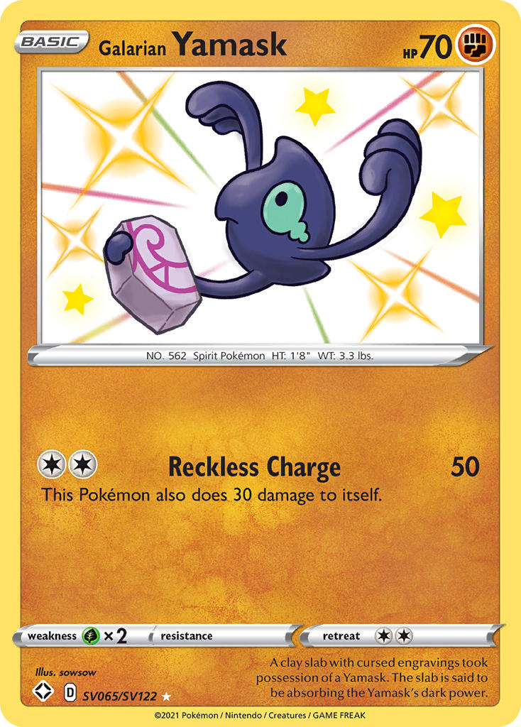 Galarian Yamask (SV065/SV122) [Sword & Shield: Shining Fates] | Good Games Adelaide SA