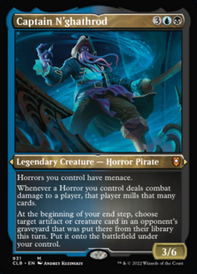 Captain N'ghathrod (Display Commander) (Foil Etched) [Commander Legends: Battle for Baldur's Gate] | Good Games Adelaide SA