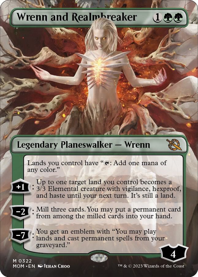 Wrenn and Realmbreaker 322 (March of the Machine)  - Borderless Foil | Good Games Adelaide SA