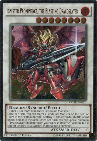 Ignister Prominence, the Blasting Dracoslayer [CORE-EN050] Ultimate Rare | Good Games Adelaide SA
