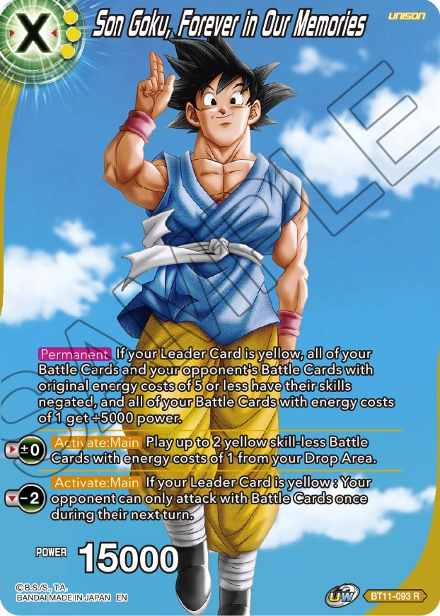 Son Goku, Forever in Our Memories (BT11-093) [Theme Selection: History of Son Goku] | Good Games Adelaide SA