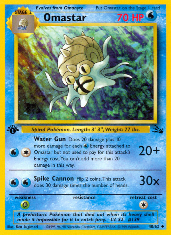 Omastar (40/62) [Fossil 1st Edition] | Good Games Adelaide SA