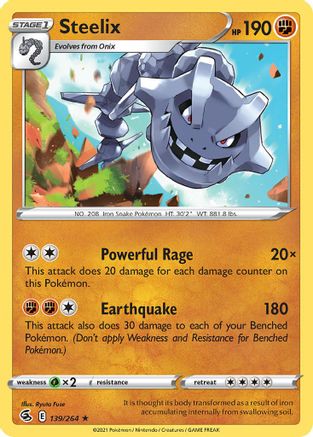 Steelix (139/264) (Theme Deck Exclusive) [Sword & Shield: Fusion Strike] | Good Games Adelaide SA