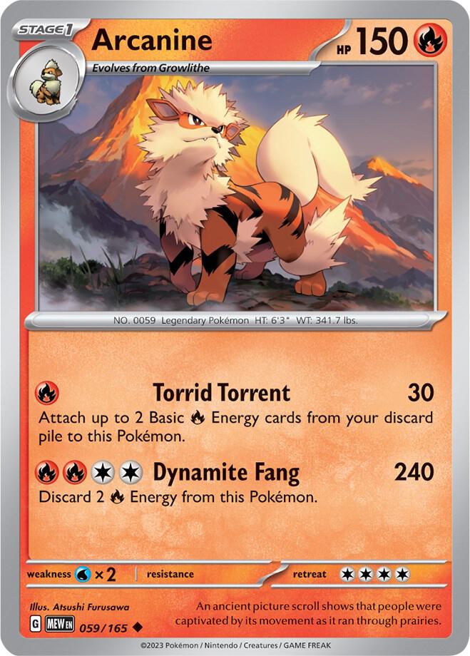 Arcanine 059/165 (SV: Scarlet & Violet 151)  | Good Games Adelaide SA