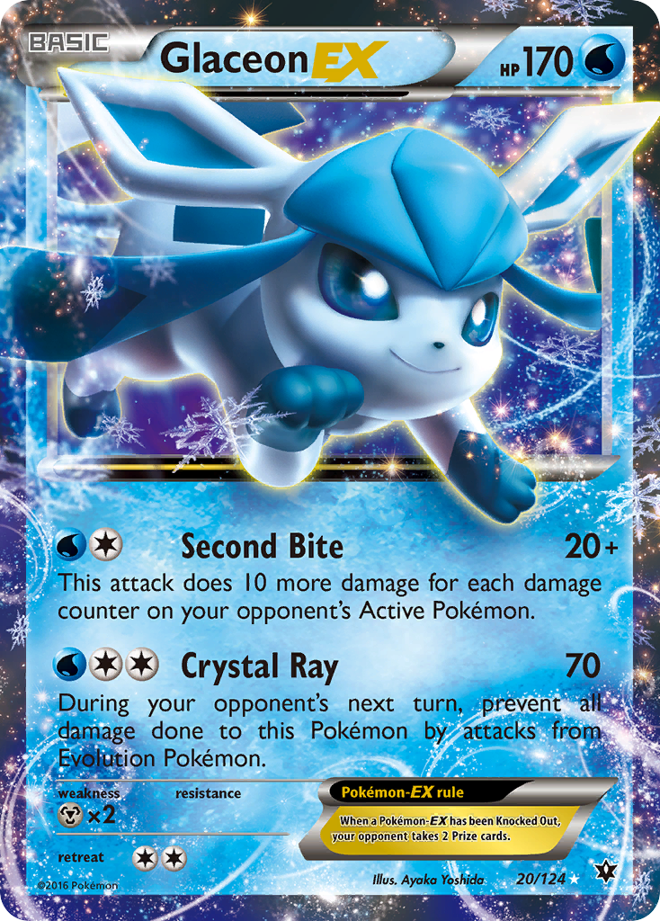 Glaceon EX (20/124) [XY: Fates Collide] | Good Games Adelaide SA