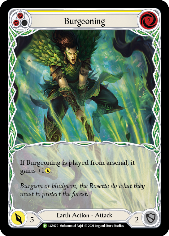 Burgeoning (Yellow) [LGS070] (Promo)  Rainbow Foil | Good Games Adelaide SA