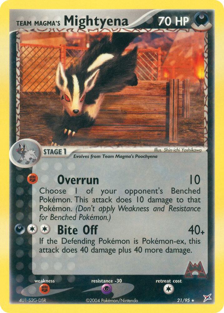 Team Magma's Mightyena 21/95 (Team Magma vs Team Aqua)  - Reverse Holofoil | Good Games Adelaide SA