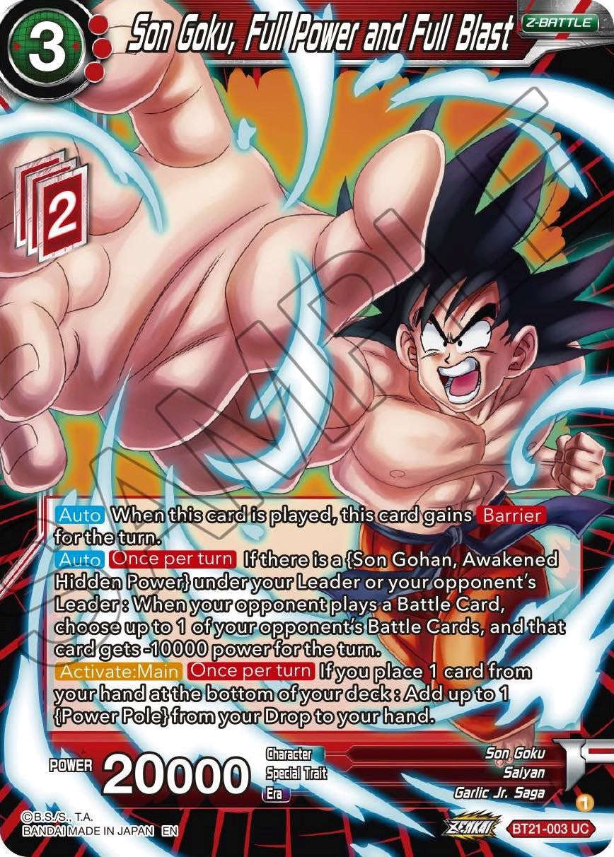 Son Goku, Full Power and Full Blast (BT21-003) [ZENKAI Series: Set 04] | Good Games Adelaide SA