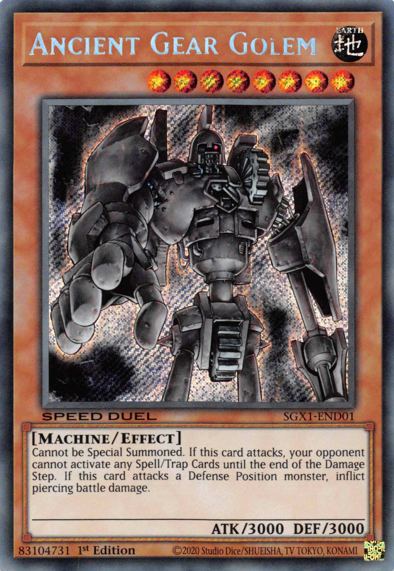 Ancient Gear Golem [SGX1-END01] Secret Rare | Good Games Adelaide SA