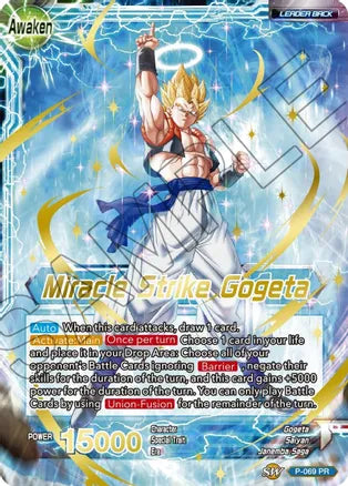 Son Goku & Vegeta // Miracle Strike Gogeta (Gold Stamped) [P-069] | Good Games Adelaide SA