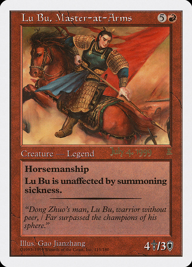 Lu Bu, Master-at-Arms (July 4, 1999) [Portal Three Kingdoms Promos] | Good Games Adelaide SA