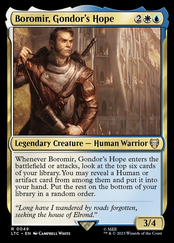 Boromir, Gondor's Hope 49 (Commander: The Lord of the Rings: Tales of Middle-earth)  | Good Games Adelaide SA
