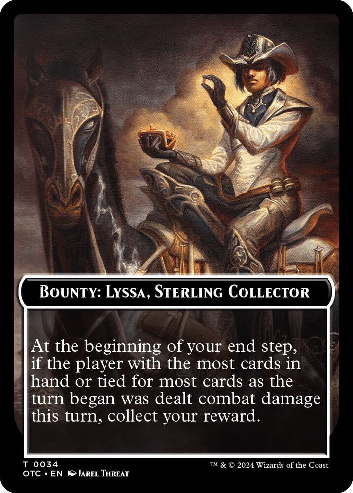 Bounty Lyssa Sterling Collector Bounty Rules Double Sided Token 34 (Commander: Outlaws of Thunder Junction)  | Good Games Adelaide SA