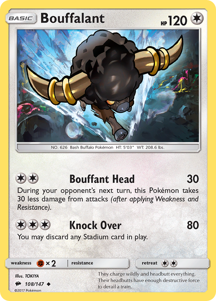 Bouffalant (108/147) [Sun & Moon: Burning Shadows] | Good Games Adelaide SA