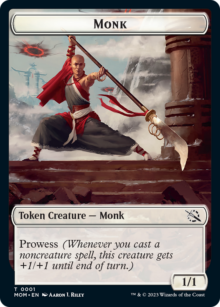 Monk // Zombie Double-Sided Token [March of the Machine Tokens] | Good Games Adelaide SA
