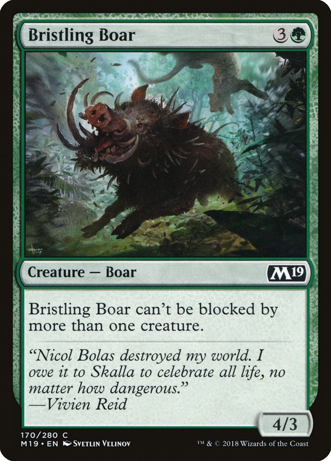 Bristling Boar [Core Set 2019] | Good Games Adelaide SA