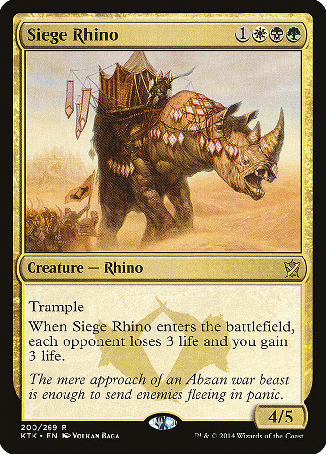 Siege Rhino 200 (Khans of Tarkir)  - Foil | Good Games Adelaide SA