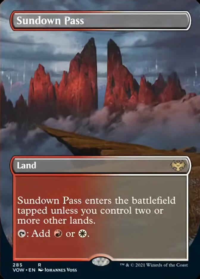 Sundown Pass (Borderless) [Innistrad: Crimson Vow] | Good Games Adelaide SA