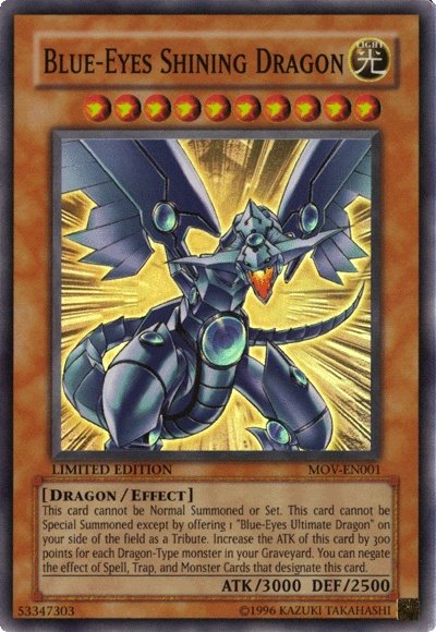 Blue-Eyes Shining Dragon [MOV-EN001] Super Rare | Good Games Adelaide SA