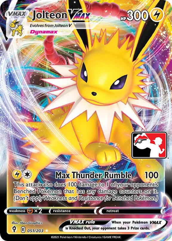Jolteon VMAX Series 1/2 051/203 (Prize Pack Series Cards)  - Holofoil | Good Games Adelaide SA