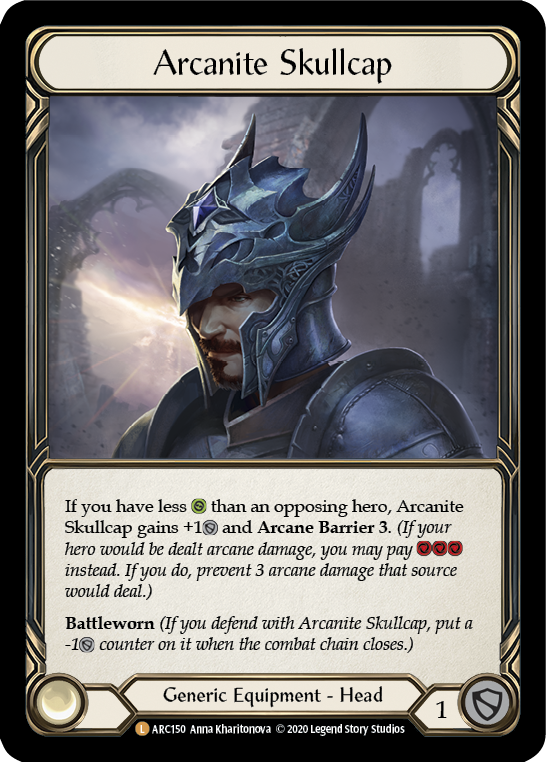 Arcanite Skullcap [U-ARC150] Unlimited Rainbow Foil | Good Games Adelaide SA