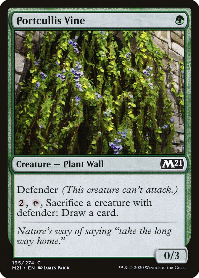 Portcullis Vine 195 (Core Set 2021)  - Foil | Good Games Adelaide SA