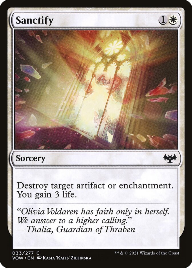 Sanctify 33 (Innistrad: Crimson Vow)  - Foil | Good Games Adelaide SA