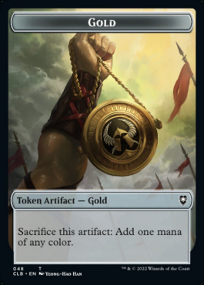 Gold // Dragon Double-sided Token [Commander Legends: Battle for Baldur's Gate Tokens] | Good Games Adelaide SA