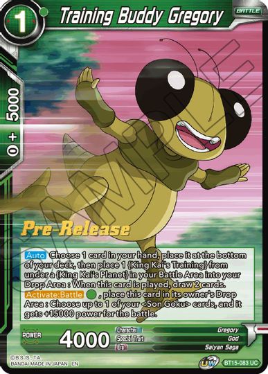Training Buddy Gregory (BT15-083) [Saiyan Showdown Prerelease Promos] | Good Games Adelaide SA