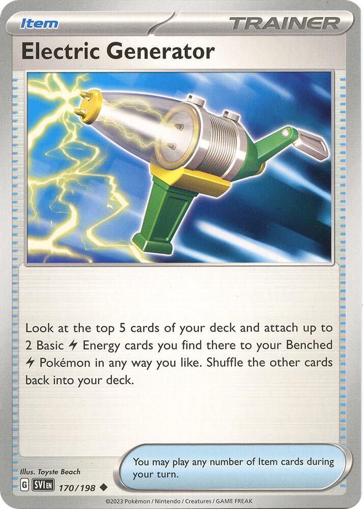 Electric Generator 170/198 (SV01: Scarlet & Violet Base Set)  | Good Games Adelaide SA