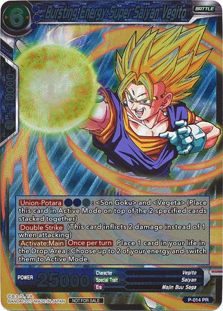 Bursting Energy Super Saiyan Vegito (P-014) [Promotion Cards] | Good Games Adelaide SA